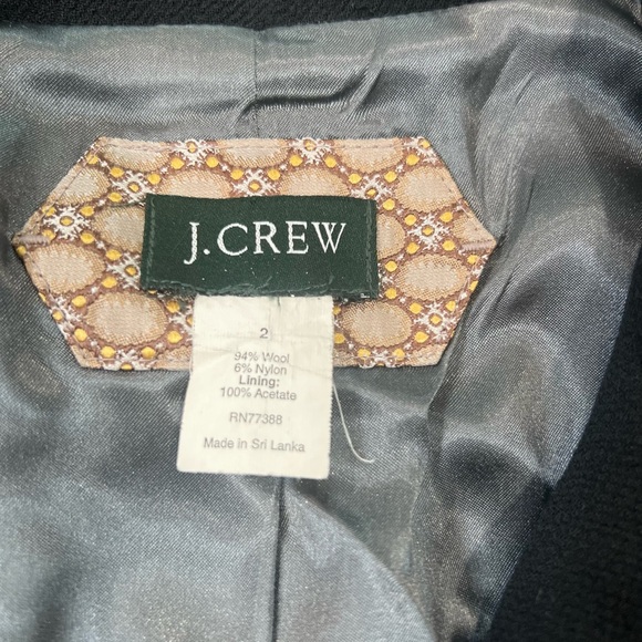 J. Crew Black Wool Peacoat Coat - Picture 6 of 7